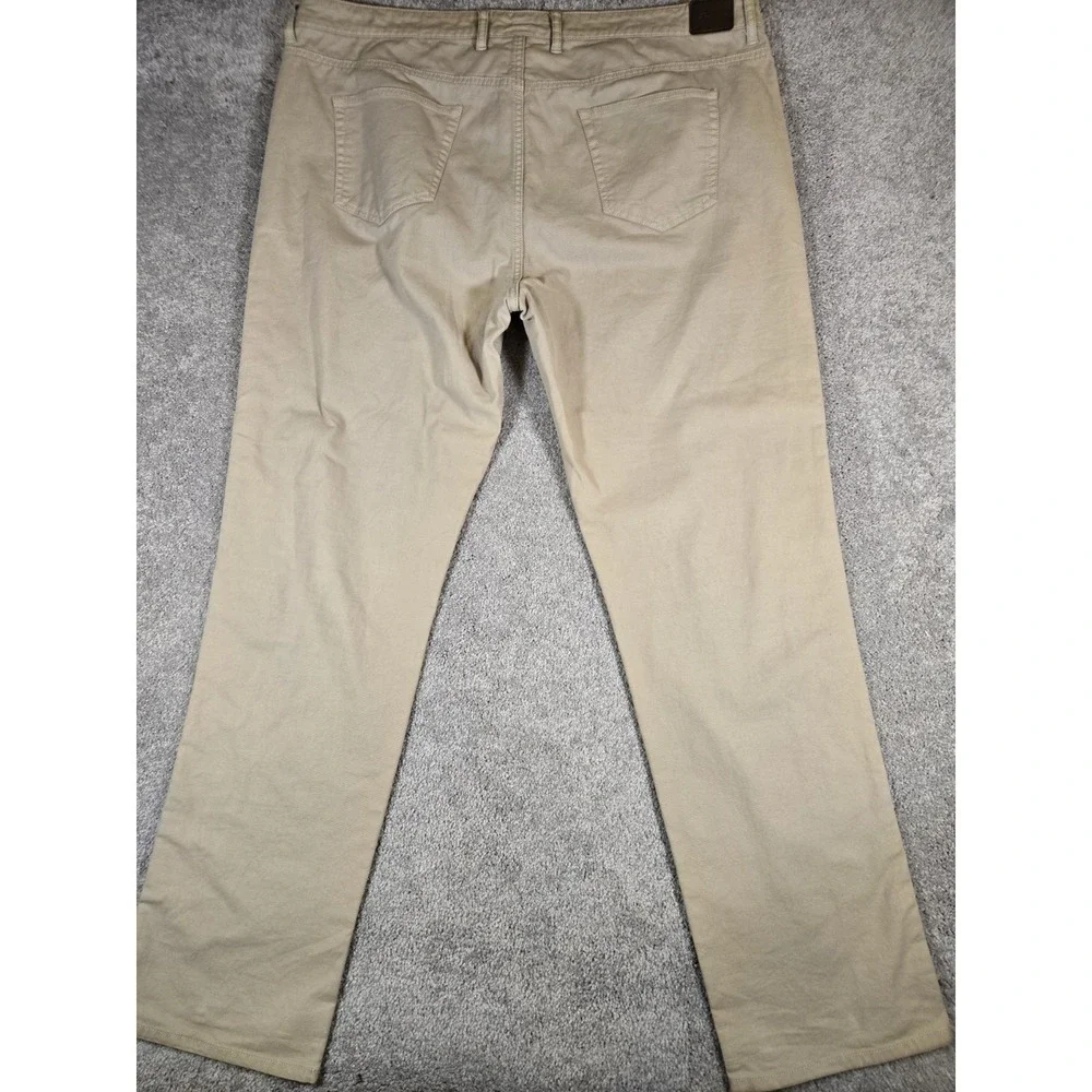Peter Millar Mens Crown Vintage Canvas 5 Pocket Chino Pants 42 Khaki Stretch